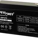 ExpertPower 6Volt 7AH Sealed Lead Acid (SLA) Battery with F1 Terminal EXP670 Replaces Powertron PEA6V65F3 Enduring 3FM7