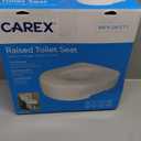 Carex Toilet Seat Riser - Adds 5.5 Inch of Toilet Height - Raised Toilet Seat with 300 Pound Weight Capacity, Slip-Resistant, Toilet Riser, Elevated Toilet Seat (5.5 Inch (Pack of 1))