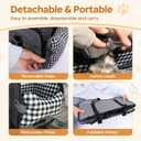 Center Console Dog Car Seat, Gray Booster for Small Dogs,Extended 11lbs