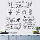 3 Set Kitchen Wall Decals Vinyl Wall Sticker Peel and Sticker Wall Decor for Dining Room Kitchen Home Restaurant