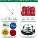 Super Casino Game Set: 6 Deck Shuffler+360pcs Chips+8 Poker Cards+Card Shoe+Chip Rake+Felt+Accessories, Blackjack Set & Texas Holdem Complete Kit, Poker Night Kit for Casino Party Gift