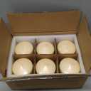 Candle Charisma Ivory Pillar Candles Bulk Pack of 6  (3x3 Inch) Long-Lasting 50-Hour Burn, Dripless & Smokeless  Perfect for Hassle-Free Decor at Weddings, Fall Table Centerpieces & Special Events