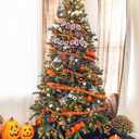 2.36" Orange Christmas Balls Ornaments 25 Pcs Shatterproof Christmas Ornaments Set Halloween Balls Ornaments Orange Ornament for Xmas Tree Holiday Party