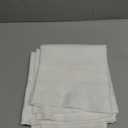 RYB HOME Window Topper Valances 24 inch Length, Privacy Protected Home Decor Soften Sunlight Rustic Half Curtains for Bathroom Kitchen RV Basement, W 34 x L 24 inches, White, 2 Panels