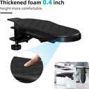CABTE Ergonomics Desk Extender Tray, Table Mount Arm Wrist Rest Shelf, 90 Foldable Elbow Arm Support,Foldable, Swivel, Computer Desk Extender Tray for Home and Office (Foldable Model)