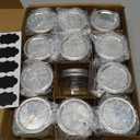 TUZAZO 4 oz Mini Mason Jars with Lids 12 Pack, 4oz Small Glass Mason Canning Jars for Jam Jelly Yogurt Dessert, Shower Wedding Favors Decor