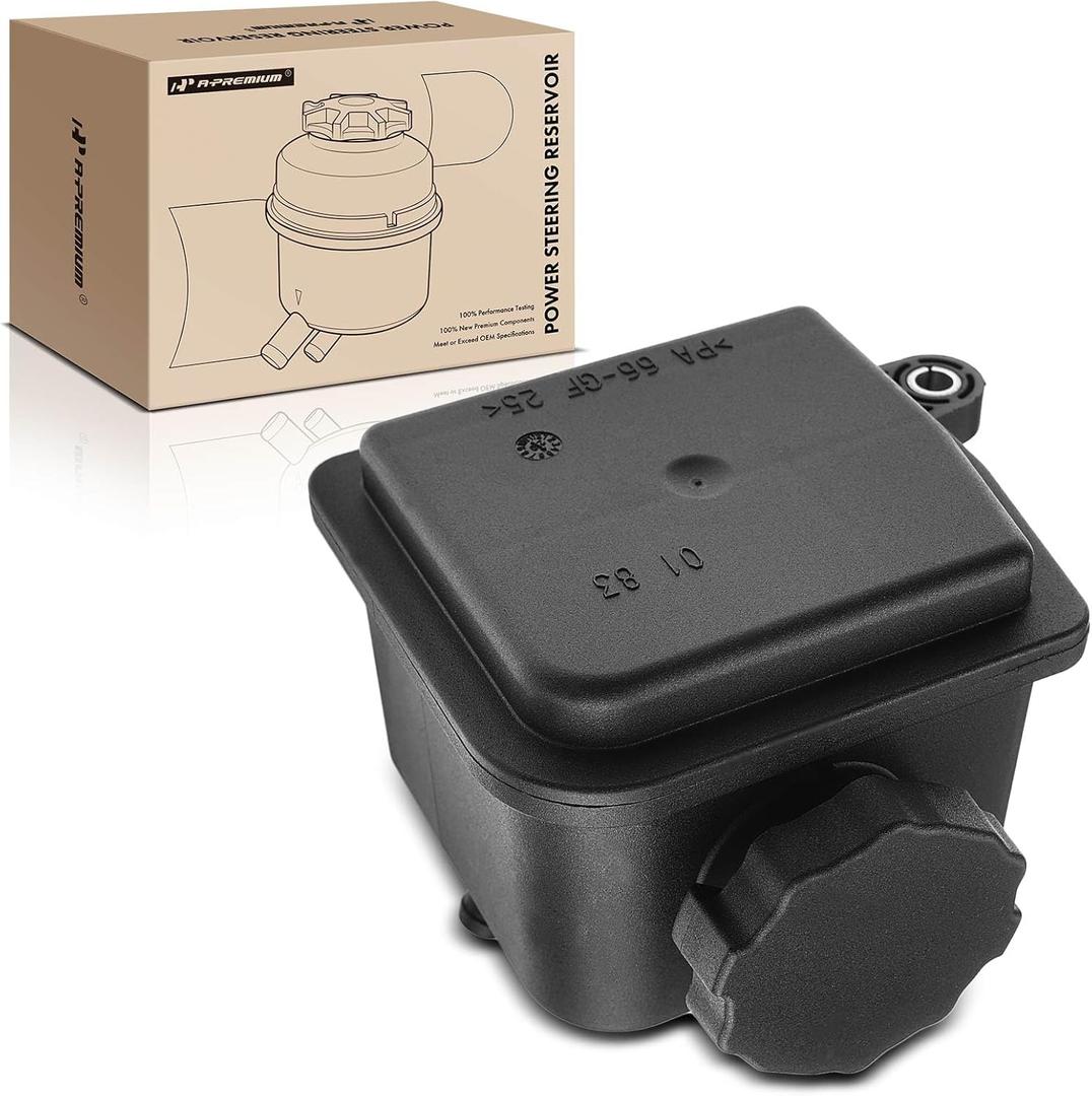 A-Premium Power Steering Reservoir/Tank with Cap Compatible with Mercedes-Benz C230/240/320 & CLK320/430/500 & E320/430/500 & ML320/350/430/500 & S430/500/600 & AMG-C32 C55 CL55 CLK55 CLK63 CKS55