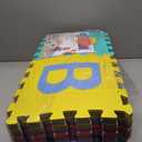 ProSource Kids Puzzle Alphabet, Numbers, 36 Tiles and Edges Play Mat, 12" by 12", Abc & 123