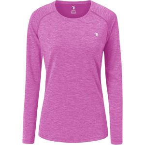 TBMPOY Women's UPF 50+ Sun Protection Long Sleeve Shirts SPF Lightweight Hiking Running Fishing Outdoor Tops (XX-Large, 4-purple)