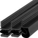 TMH Magnetic Weather Stripping Door Seal for Metal Doors - Kerf Door Seal Kit, 36" x 84" - Black Weather Stripping for Doors.