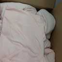 Sweet Home Collection 5 Piece Comforter Set Bag Solid Color All Season Soft Down Alternative Blanket & Luxurious Microfiber Bed Sheets, Pale Pink, Twin