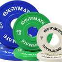 EVERYMATE Change Weight Plates 1.25LB 2.5LB 5LB Set Fractional Plate Olympic Bumper Plates for Cross Training Bumper Weight Plates Steel Insert Strength Training Weight Plates