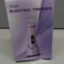 Bikini Trimmer for Women - Painless Waterproof Electric Razor Remover Foil Shaver for Leg, Body, Armpit & Facial Hair, Cordless with Ceramic Blade,USB Charging Dock, Travel Size, Gifts for Her, Purple