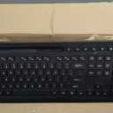 Wireless Keyboard and Mouse Combo, EDJO Silent Full Size Cordless USB Keyboard Mouse,, Long Battery Life, for Computer, Laptop, PC, Chromebook, Windows (Black, 1 Pack)