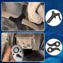Lower Control Arm Prying Tool with Two Pry Bar Wrench Adaptor Head, Suspension Specialty Arm Lever Bushing Tool, Ratchet Pry Bar Attachment, Compatible with 1/2" Drive Extension Breaker Bar