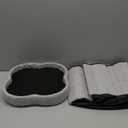 B FSOBEIIALEO Storage Ottoman Cube, Flowers Shaped Ottomans with Storage Foot Stool Footrest for Lving Room, Boucle Ottoman Seat for Dorm Room,Faux Teddy Fur, Grey 12.6"x12.6"x12.6"