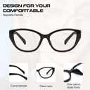 SODQW Trendy Blue Light Blocking Glasses for Women Square Frame Reduce Eyestrain Computer Glasses (A01- Black Frame)