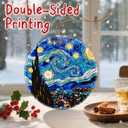 2 x Artistic Starry Night Christmas Ornaments: Christmas Tree Decorations & Holiday Ornaments  Holiday Presents, Gift Ideas for Friends, Coworker, Family, Art Lover, and Van Gogh Fan