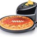 Presto 03434 Pizzaz Plus Rotating Oven - 12-Inch, Countertop Pizza Oven, Nonstick Tray, Top and Bottom Heating Elements, Easy to Clean, Green/Gold