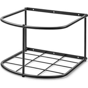 1 Pcs 5 Gallon Heavy Duty Horse Bucket Holder Wall Mounted Metal Water and Feed Bucket Hanger for Horse, Goat, Sheep and Other Livestock, Black