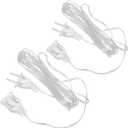 PRETYZOOM 2 Pack Led String Light Extension Cord 118In Flexible Cable for Indoor Outdoor Party Decoration with International Plug
