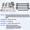 50Pcs Pull and Press Sleeve Kit, Bushing Press Kit for Most Engine Cars | Universal Bearing Bushing Seal Removal Installation Tool Kit 5 Pulling Spindles with Gloves Toolbox