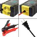 Automatic Smart Battery Charger Car 12V/24V | Pulse Repair Charger with LCD Display | Intelligent Mode Overvoltage Protection Temperature Monitoring for Car, Truck, Motorcycle, Boat, SUV, ATV