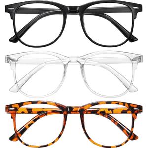 Okany Blue Light Blocking Glasses for Women Men Fashion Computer Screen Gaming TV Phones Anti Eyestrain & UV Glare Glasses 3 Pack