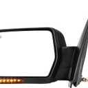 AUTOSAVER88 Door Mirror Compatible with 2007-2014 Ford F150, Left Driver Side Mirror with Turn Signal Puddle Light Power Adjustable Heated Manual Folding