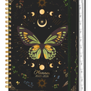 2026 Planner 8.5 x 11, Large Weekly and Monthly Planners with Tabs, A4 Spiral Bound Daily Calendar 2026 Planner, 12 Month Agenda Organizers from Jan. to Dec.(Black Bloss)