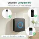 3 in 1 Wireless Doorbell Chime, Compatible with Ring & Blink & Google Nest Video Doorbell, Easy Plug & Play, 2.4G WiFi, 32 Chimes, LED Indicators, Works with Alexa, for Store/Home/Office