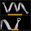 12 Pcs Silver Ground Straps, 10/15/20 Inch Universal Engine Ground Wire Strap Kit with Ring Terminals, Grounds Strap Automotive for Most Cars