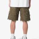 mnml Men's Mnml Men's Allover Frayed Denim Shorts, Size 29