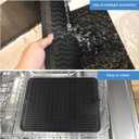 Silicone Griddle Mat for Blackstone Grill, 15.75x11.81in Heat Resistant BBQ Tool Cover Pad Griddle Accessories for Outdoor Grilling Camping Cooking Replacement Part (Black)