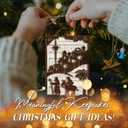 5 x Nativity Scene Ornamen O Little Town of Bethlehem  Nativity Christmas Tree Decoration with Hymn Sheet, Holy Family Ornament & Rustic Faith Design  Christian Holiday Keepsake Gift