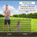 10 Panels Tall Garden Animal Barrier Fence, 33 in(H) X 24.5 ft(L) No Dig Decorative Garden Fence Outdoor for Yard, Heavy Duty Rustproof Metal Edging Border for Dog, Rabbits
