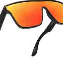 GLINDAR Oversized Square Polarized Sunglasses for Men Women, One Piece Shield Shades UV400 Protection