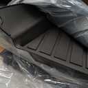 3W Tesla Model 3 Floor Mats 2026 2025 2024 with Metal Pedal, Full Set with Cargo Liner, Highland All Weather Custom Fit Rear Trunk Mat Accessories Black