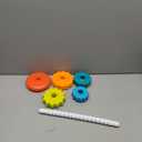 JUXUE Baby Spinning Stacking Toys for Toddlers 1-3, Rainbow Ring Stacker Montessori Toys for Babies 6-12 Months, 1 2 3 One Year Old Girl Boy Christmas Birthday Gifts, Autism Sensory Learning Toy