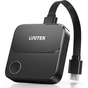 Unitek Hdmi Wireless Display Dongle Adapter - 5G Screen Mirroring Receiver TV Casting Device Screen Mirroring Adapter/4K Hdmi Extender for Streaming Video to Monitor from Mac iOS Android Windows-Black