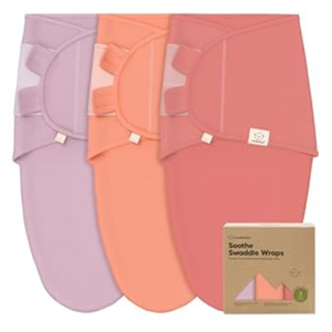 KeaBabies 3-Pack Organic Baby Swaddle Sleep Sacks - Swaddles for Newborns, Infant 0-3 Months, Baby Girls, Boys, Soft & Snug Newborn Sleep Sack, Nursery Swaddling Blankets (Vivacious)
