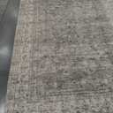 Abstract Area Rugs for Living Room 6x9 Washable Non Slip Low Pile Gray Rugs for Bedroom Dining Room Foldable Thin Beige Gray
