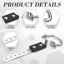 Geetery 4 Pcs Exhaust Hangers Muffler Hanger Swivel Tail Pipe Universal Exhaust Tailpipe Hanger Heavy Duty Tailpipe Muffler Bracket Flexible Swivel (Oe Style,Silver)