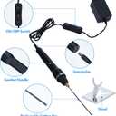 Jhua 3-in-1 Foam Cutter Hot Wire Knife Foam Cutter Tool Set Styrofoam Cutter Foam Board Cutter Electric Styrofoam Cutting Tool with 3 Cutting Machine Pen for Styrofoam Foam Cutting Arts Handcraft DIY