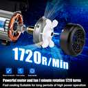 AC Vacuum Pump and Gauge Set - HVAC Vacuum Pump Kit with R134a Gauge Set, 3CFM 1/4HP Single Stage Rotary Vane Pump for AC Maintenance, Automotive Air Conditioning & Refrigeration