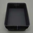 Idotry 4 Packs Plastic Paper Storage Basket, Gray