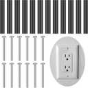 Ripeng Outlet Spacers Electrical Outlet Box Extender Kit Electrical Switch and Receptacle Spacers 24 Pack (12 Tubes and 12 Screws)(Black)
