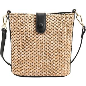Straw Beach Bags For Women Rattan Purse Summer Straw Cross-body Bag Raffia Handbag Purses Shoulder Bag Small Bucket Bag 2026