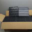 Neoaider 44PCS Plastic Interlocking Decking Tiles 12" x 12", 44 sq. ft Waterproof Outdoor Flooring All-Weather, Patio Floor Decking Tile for Garden Porch Poolside Balcony Backyard, Dark Grey