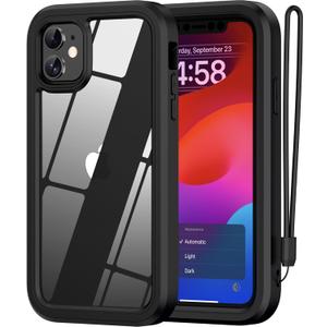 ANB for iPhone 11 Case,Hard PC+Soft Silicone 3in1 Heavy Duty Military Grade Shock Resistant Case for iPhone 11 6.1 Inch Support Wireless Charging. (Black)